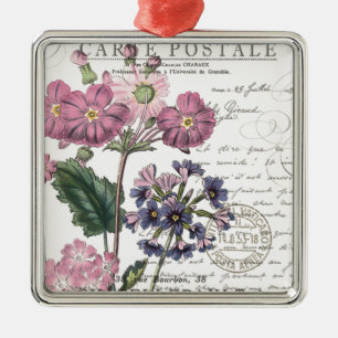 modern vintage french floral metal ornament