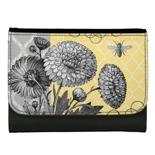 modern vintage french floral wallet