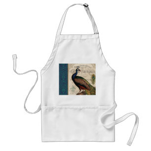 modern vintage french peacock standard apron