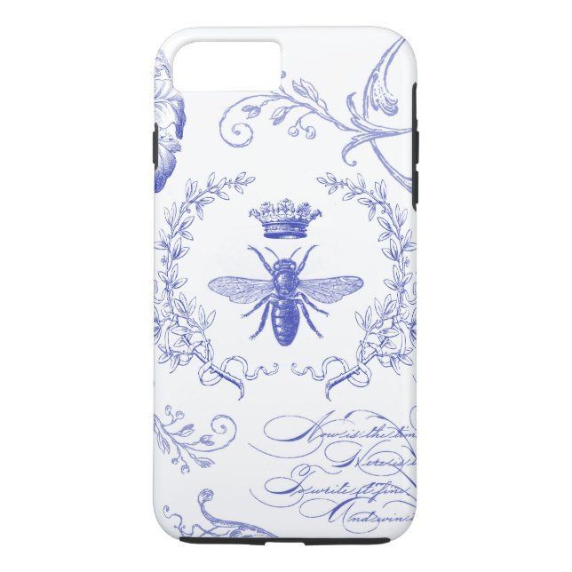 modern vintage french queen bee iphone case (Back)