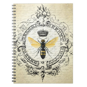 modern vintage french queen bee notebook