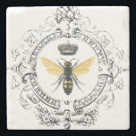 MODERN VINTAGE french queen bee Stone Coaster<br><div class="desc">MODERN VINTAGE french queen bee</div>