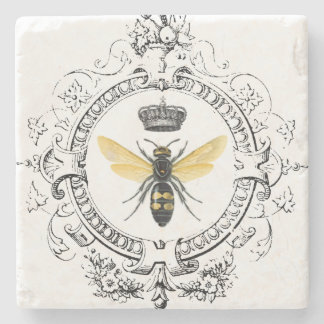 MODERN VINTAGE french queen bee Stone Coaster