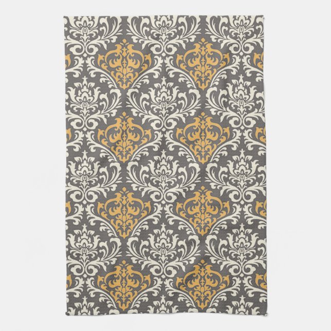 modern vintage french sunflower kitchen towel (Vertical)