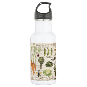 modern vintage french vegetable garden 532 ml water bottle