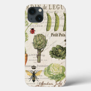 modern vintage french vegetable garden iPhone 13 case