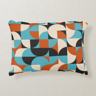 Modern Vintage: Geometric Retro Shapes. Accent Pillow