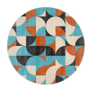 Modern Vintage: Geometric Retro Shapes. Cutting Board