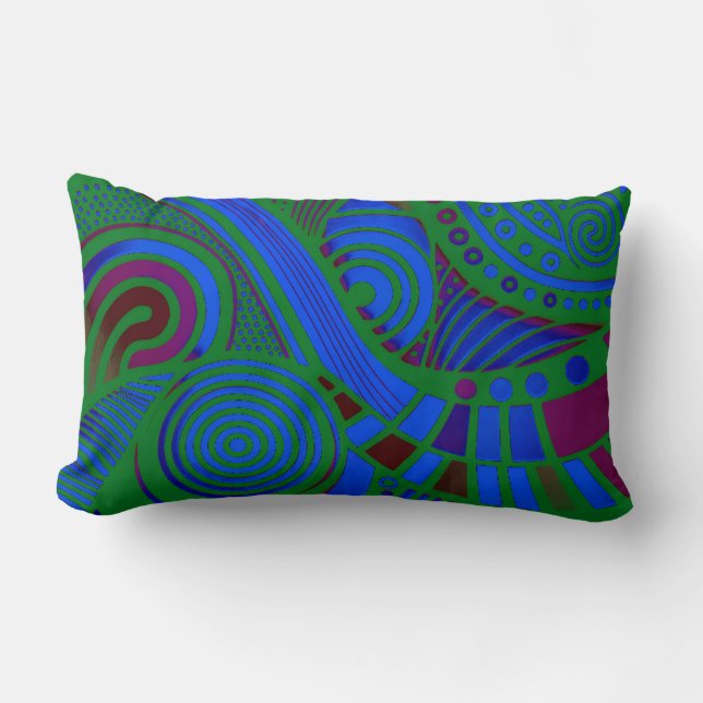 Modern Vintage Geometric Throw Pillow (Front)