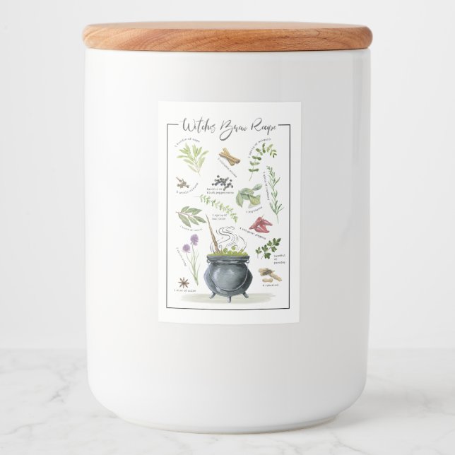 Modern Vintage Halloween cauldron recipe 1 Food Label (Front)