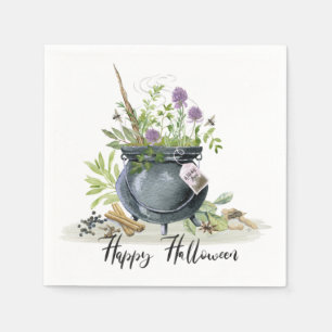 Modern Vintage Halloween cauldron recipe 1 Napkin