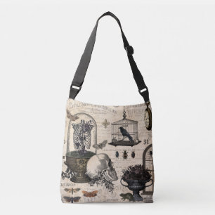 Modern Vintage Halloween Garden Crossbody Bag