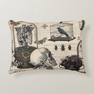 Modern Vintage Halloween Garden Decorative Pillow