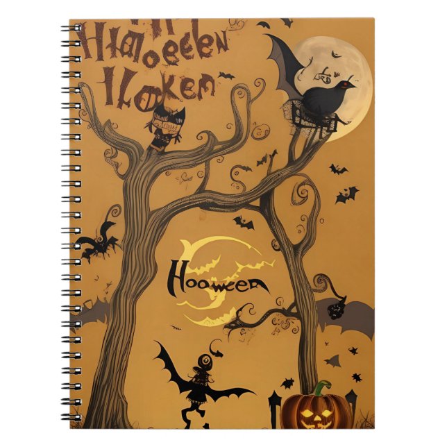 modern vintage halloween notebook (Front)