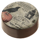 Modern Vintage Halloween pumpkin and crow