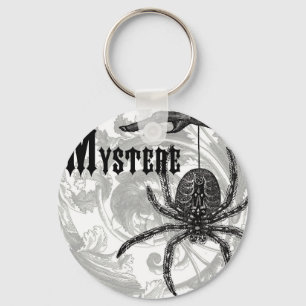 modern vintage halloween tarantula keychain