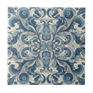 Modern vintage Italian floral pattern#10 Tile