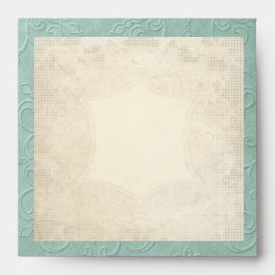 Modern Vintage Lace Tea Stained Hydrangea n Roses Envelopes