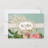 Modern Vintage Lace Tea Stained Hydrangea n Roses