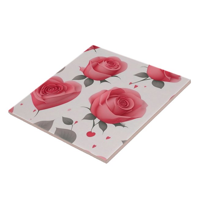 Modern Vintage Love Rose Collection Tile (Side)