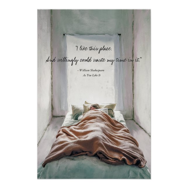 Modern Vintage Minimalist Cozy Quote Poster (Front)