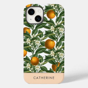 Modern Vintage Orange Citrus Fruit Blossom Case-Mate iPhone 14 Case