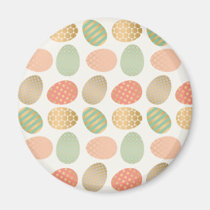 modern vintage pastel graphic easter eggs magnet
