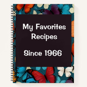 Modern Vintage Personalized Recipe Notebook