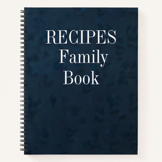 Modern Vintage Personalized Recipe Notebook (Front)