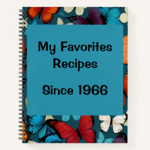 Modern Vintage Personalized Recipe Notebook