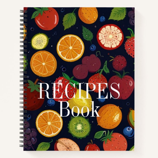 Modern Vintage Personalized Recipe Notebook (Front)