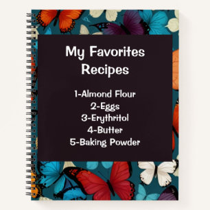 Modern Vintage Personalized Recipe Notebook