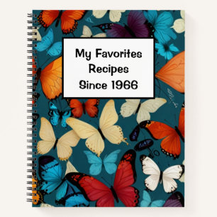 Modern Vintage Personalized Recipe Notebook