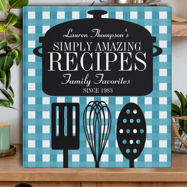 Modern Vintage Personalized Recipes Binder (Creator Uploaded)