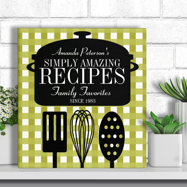 Modern Vintage Personalized Recipes Binder (Creator Uploaded)