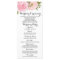 Modern Vintage Pink Floral Wedding Program Card
