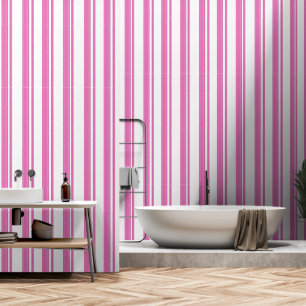 modern vintage pink white abstract lines wallpaper