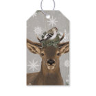 modern vintage rustic winter deer