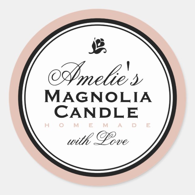 MODERN VINTAGE SALMON | PERSONALIZED STICKER (Front)