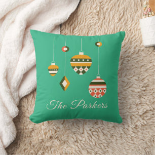 Modern Vintage Simple Christmas Throw Pillow
