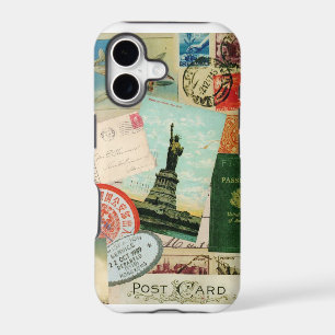 modern vintage travel collage