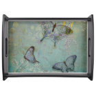 Modern Vintage Wallpaper Floral Design Butterflies