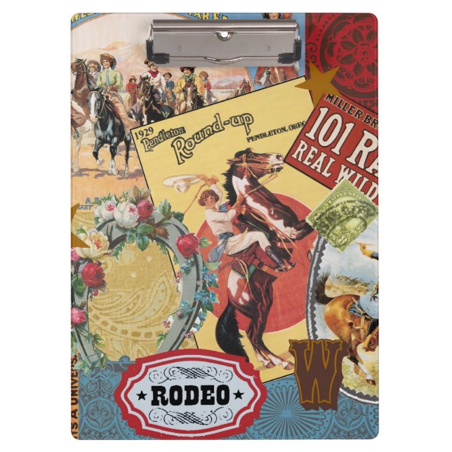 modern vintage western cowgirl clipboard (Front)