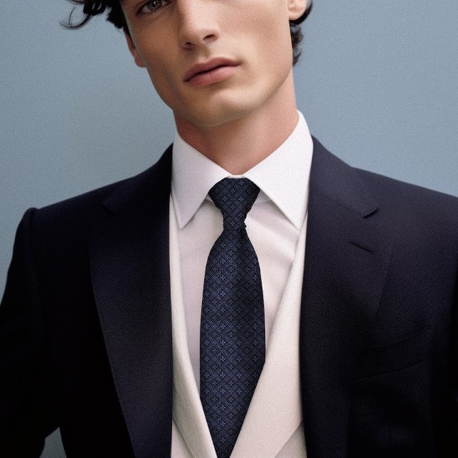 Modern Vintage William Morris Blue Diamond Tie (Creator Uploaded)