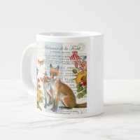 Modern vintage woodland fox