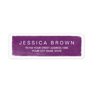 Modern Violet Purple Chalkboard Address Label