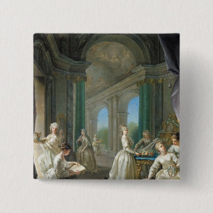 Modern Virgins, 1728 2 Inch Square Button