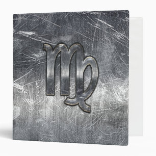 Modern Virgo Zodiac Sign Grunge Distressed Style Binder