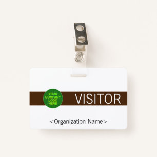 Modern "VISITOR" Badge