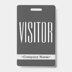Modern "VISITOR" Badge